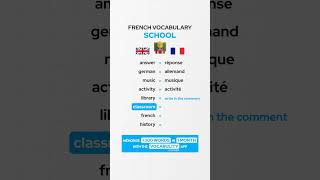 School French Vocabulary 🇫🇷 [upl. by Haakon662]