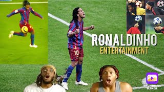 Ki amp Jdot First Time Ever Reacting to Ronaldinho  Footballs Greatest Entertainment [upl. by Noisla657]