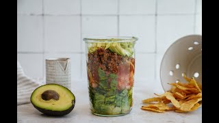 Mason Jar Salad Recipes Taco Salad [upl. by Ynnoj591]