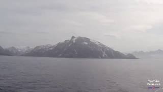 Zeitraffer Norwegen Hurtigruten MS Nordlys Hammerfest nach Loppa Øksfjord Finnmark Hurtigruta [upl. by Rozina]