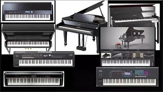 Roland Fantom vs RD2000 VPIANO VGrand LX17 LX708 vs Physis Piano Legend 70s Arturia Piano V [upl. by Ignatzia]