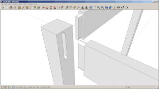 Sketchup Mortise and tenon joinery [upl. by Amikahs]