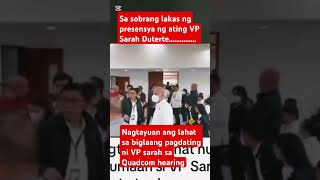 Biglaang dumating si VP Sarah sa Quadcom hearingsarahduterte dutertelegacy bbmsarah ovp [upl. by Marie835]