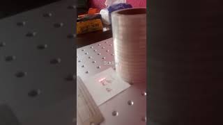 marking sticker saluyu laser cutting akrilik [upl. by Ahsinut]