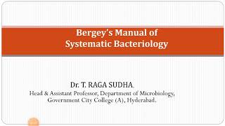 Bergeys Manual of Systematic Bacteriology [upl. by Emie]