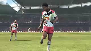 Saracens Vs Gloucester Gameplay Rugby Challenge 4 [upl. by Aneekan]