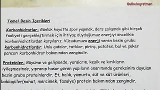 4sınıf besinler okulcu fenbilimleri 4sınıf [upl. by Joscelin]