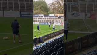 Lucy Thomas gets her warm up in football [upl. by Nniroc]