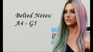 Kesha Vocal Range C3  G5  E6Bb6 [upl. by Bever302]