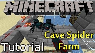 Minecraft Tutorial Cave Spider Farm 17 [upl. by Aihsele]