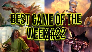 Best Game of the Week 22 Gishath vs Khorvath amp Sylvia vs Urabrask vs Mangara Spelltable Low [upl. by Sutelc966]