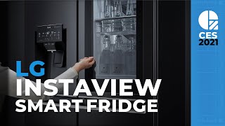 LG Instaview Smart Fridge Kills Germs amp Makes Craft Ice at CES 2021 [upl. by Carolyn]