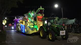 22220 Mobile AL Mystics Of Time Mardi Gras Parade On Cold Saturday Night Before Fat Tuesday [upl. by Nonnahc411]