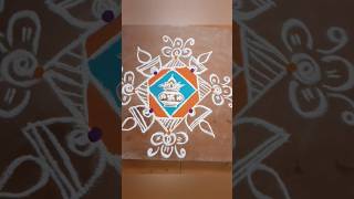 Kalasam with deepam rangoli diwali special simpleampeasy rangol trending ytshorts viralvideos [upl. by Osnerol342]