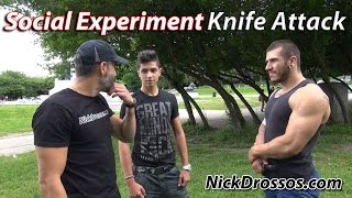 Social Experiment  Testing Mens Ability to Defend against a Knife [upl. by Katherina]