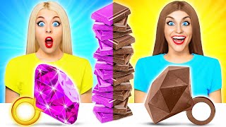 Real vs Chocolate Food Challenge 3  Last To Stop Eating Wins Taste Test by Multi DO Fun [upl. by Burnside]