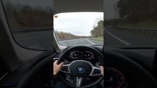 BMW 545e xDrive Full throttle acceleration on German Autobahn [upl. by Akselav948]