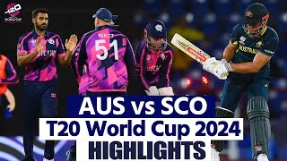 T20 World Cup AUS vs SCO 2024 Highlights Australia vs Scotland 35th T20 World Cup Highlights [upl. by Yleoj]