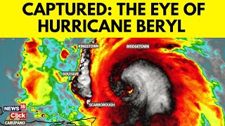 Inside the Eye of the Storm NOAA Plane Captures Hurricane Beryl  Hurricane In Barbados  N18G [upl. by Anahsal678]