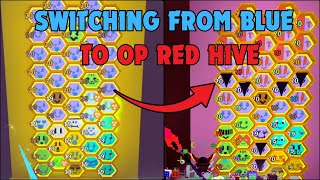 I Switched To A OP Red Hive In Bee Swarm Simulator [upl. by Sirac]