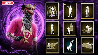 FREE FIRE RARE BUNDLES WITH NEW EMOTES 2024 PRESENT ALIGHT 💥👿 MOTION FF 💥🎵 freefire live brhk2fy [upl. by Lindy]