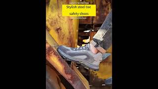 Safety shoe quality testing3130 shoes steeltoeshoes supersafetyshoes [upl. by Ahsiea]