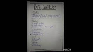 Procedure on Rectal instillation nursingnotes nursingassistant viralvedio viralshorts [upl. by Fidelas]