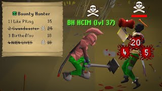 How I Got RANK 1 Bounty Hunter on a HCIM [upl. by Odrareg]