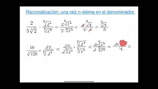 Raíces y radicales 25 Racionalización Una raíz nésima en el denominador [upl. by Mae901]