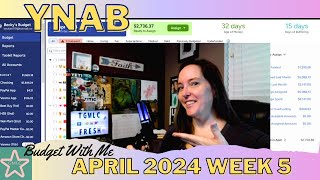 YNAB Budget With Me  April Week 5 [upl. by Darbee]