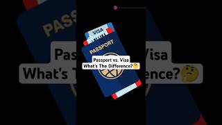 Passport vs Visa Explained 😯 passportvsvisa traveltips visa passport ytshorts [upl. by Bamford]