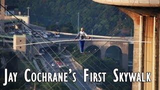 Jay Cochrane First Skywalk in Niagara Falls 2012 [upl. by Leuqcar56]