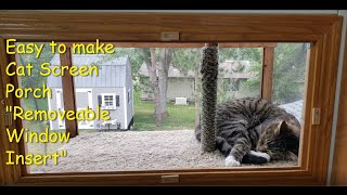 How to build a Cat Window Screen PorchCATIODIY [upl. by Nara647]