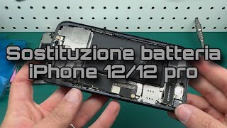 Video tutorialguida in italiano  Sostituzione batteria iPhone 1212 pro  easy disassembly screen [upl. by Tann]