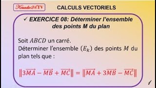 EXERCICE  08 CALCULS VECTORIELS  LIGNE DE NIVEAU [upl. by Allsopp]