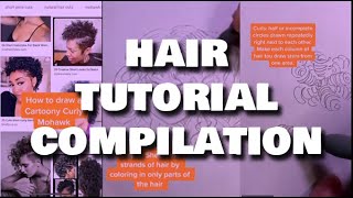 ✍️How to Draw Different Hairstyles 🎨 [upl. by Nedrud]