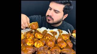 ASMR EATING SPICY CHICKEN CURRY🔥 EGG CURRY  shorts mukbangnasmreating mukbangasmr asmr [upl. by Halullat538]