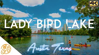 Lady Bird Lake Austin Texas Kayak Tour Downtown 4k Austin Outdoor Activities [upl. by Oiralednac]