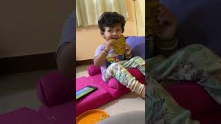 Maharashtrian baby girl eating Thalipeeth  2 years [upl. by Waverley]