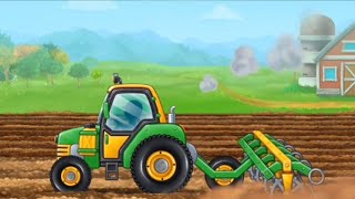 Farming Fun How Wheat is Grown  Tractor Trolley Cartoon for Kids [upl. by Durning]