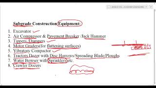 ROAD SUBGRADE SUBGRADE EQUIPMENTS PREPARATION OF SUBGRADE HIGHWAY ENGINEERING PART 15 [upl. by Reiko]