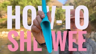 Howto actually use a Shewee Essential female urinal device techniques for solo female travel [upl. by Marchelle]