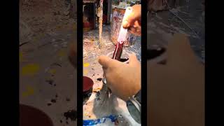 coloring mixingcolor painting aamccenter مزج يدوي للون خمري [upl. by Notla]