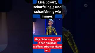 Lisa Eckhart quotWarum stellt Selenskyj keine Waffenverbotsschilder aufquot satire short migration [upl. by Yrellih844]