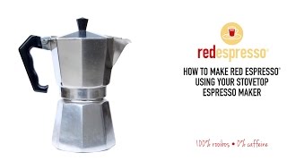 STOVETOP ESPRESSO MAKER How to make red espresso® rooibos [upl. by Parish]