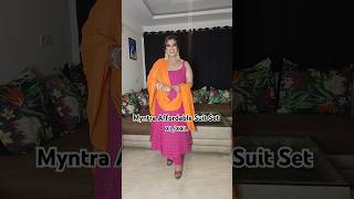 Myntra  I Tried Myntras New Suit Set for Curvy Women  Vishudh Suits shorts plussize myntra [upl. by Gunter]