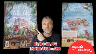 LES RATS DE WISTAR Comment jouer une partie solo avec vidéo règle du jeu de société Intrafin [upl. by Ruosnam]