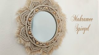 Makramee Spiegel  DIY  Macrame Mirror eng sub [upl. by Earaj798]