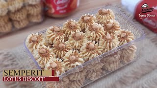 SEMPERIT LOTUS BISCOFF Rangup Cair Dalam Mulut  Bunga Tak Jatuh  Sukatan Cawan  Biskut Raya [upl. by Etnwahs]