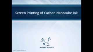 Carbon Nanotube Inks Screen Printing [upl. by Boice]